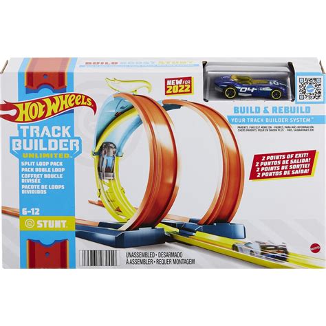 Mattel Hot Wheels Track Builder Unlimited Split Loop Glc87 Hdx77