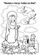 Nossa Senhora Colorir Desenhos Fatima Catequese Fátima Crianças Tia Igreja Ensino sketch template