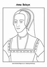 Tudor Colouring Pages Anne Boleyn Coloring Mary History Queen Activities Color Youth Elizabeth Catherine Aragon Colour British Choose Board Activityvillage sketch template