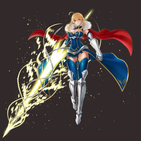 Hellma123 Fate Grand Order Artoria Pendragon Lancer Armor Cleavage