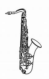 Saxophone Clipart Sax Drawing Clip Tattoo Cliparts Instruments Bassoon Clarinet Woodwind Coloring Alto Pages Gif Player Detailed Family Transparent Saxaphone sketch template