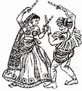 Dance Folk Clipart Dancing Coloring Dandiya Indian Pages Drawings Wedding Traditional Sangeet Cartoon India Dances Symbols Gujarati Cliparts Musical Library sketch template