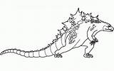 Coloring Godzilla Pages Easy Printable Children Print sketch template