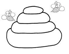 bees   beehive coloring page netart bees symbols letters