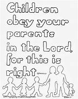 Obey Coloring Parents Bible Children Ephesians Kids Pages Adron Mr Sunday School Coloringpagesbymradron Obedience Kid Lessons Sheets Verse Activities Printable sketch template