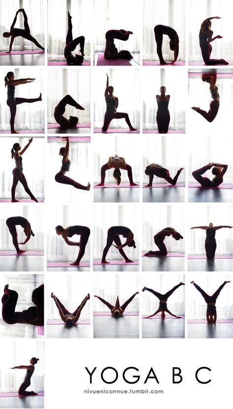 yoga poses    letters yoga poses