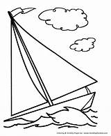 Simple Coloring Pages Shapes Kids Sailboat Boat Objects Fun Activity Pre Honkingdonkey Printable Sailing Recognize Everyday Students Creative Different Help sketch template