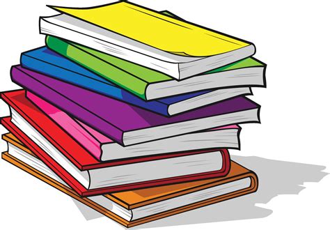 livres de texte detude coloree pile illustration de dessin anime education vecteur  art