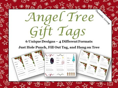 printable giving tree angel tree tags template printable templates