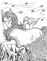Coloring Fantasy Pages Kids Creatures Printable Horse Pretty Adult Color Bestcoloringpagesforkids Animal Fairy Print Popular Fanta Cat Unicorn Mythical Library sketch template
