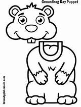 Groundhog Puppet Craft Bag Paper Template Crafts Activities Puppets Hog Ground Kindergarten Subject sketch template