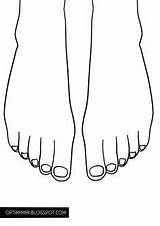 Nails Feet Värityskuva sketch template