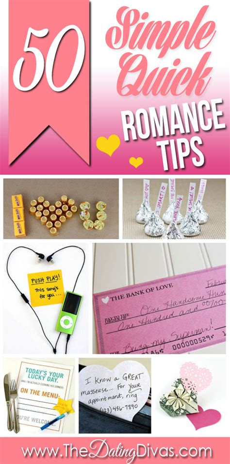 50 Simple Quick Romance Tips The Dating Divas