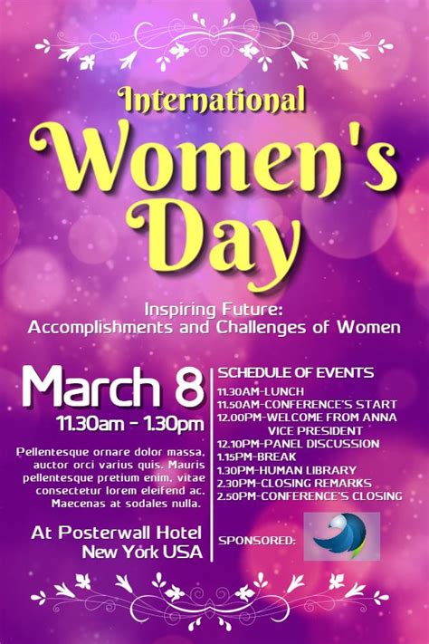 international women s day poster design click to customize brochure