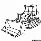 Mewarnai Loader Bulldozer Anak Sketch Bobcat Tracked Camions Coloriages Paud Berbagai Macam sketch template