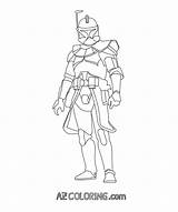 Coloring Pages Rex Wars Captain Star Clone Cody Commander Trooper Template Library sketch template