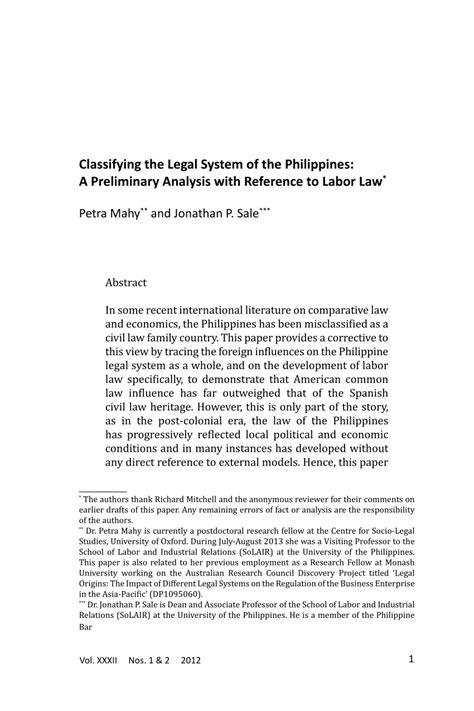 classifying  legal system   philippines  preliminary
