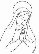 Mary Coloring Drawings Drawing Mother Catholic Jesus Pages Kids Easy Desenho Draw Hands Hand Sheets Patterns Para Disegno Virgin Rosary sketch template