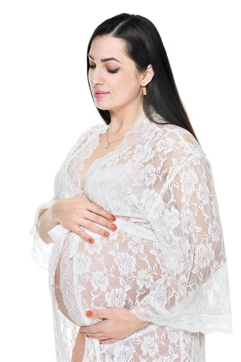 portrait of a beautiful pregnant woman posing stock image image of