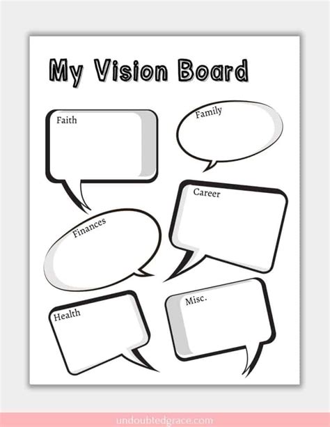 gorgeous   vision board printables templates  tips