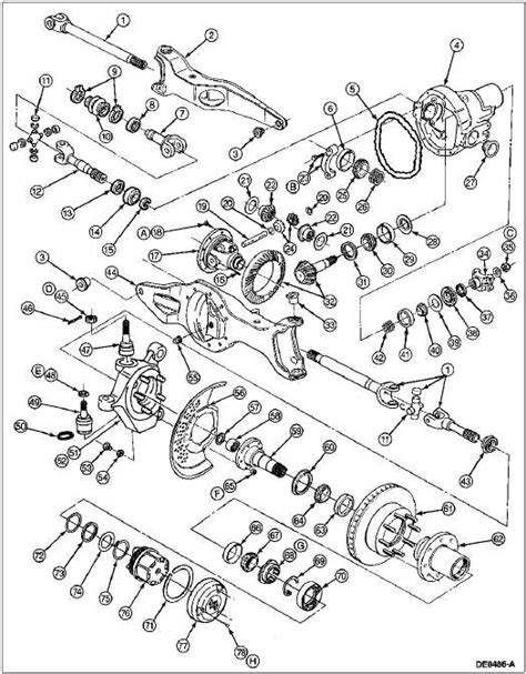 exploring  anatomy  super duty ford  front axle  comprehensive parts diagram