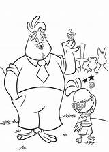 Chicken Little Coloring Pages Kids Color Print sketch template