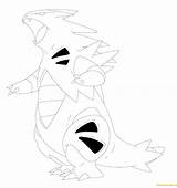 Tyranitar Pages Coloring Online Color Print Coloringpagesonly sketch template