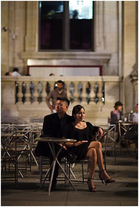 nighttime engagement photos in paris
