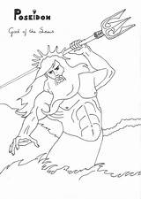 Poseidon Coloring Drawing Greek God Pages Draw Sea Neptune Mythology Gods Easy Griechische Hephaestus Götter Mygodpictures Unit Malvorlagen Kids Study sketch template
