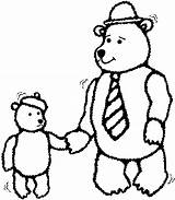 Coloring Obedience Daddy Bear Comments Clip Library Clipart sketch template