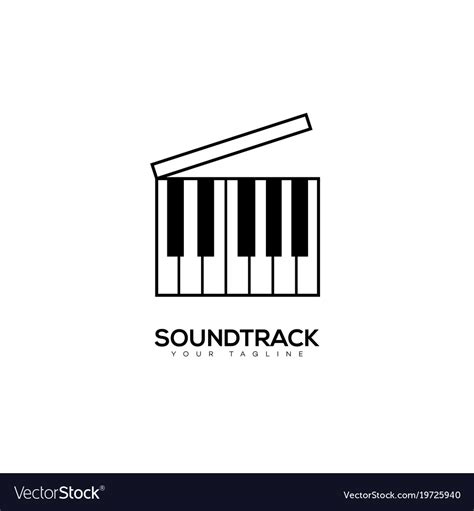 soundtrack logo royalty  vector image vectorstock