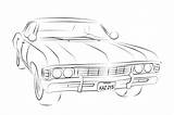 Impala Drawing Car Line Drawings Supernatural High Lowrider Sketch Resolution Vintage Coloring Outline 67 Book Easy Pencil Transparent Pages Paintingvalley sketch template