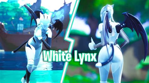 Fortnite Custom White Lynx Skin Showcase Youtube