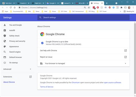 google chrome  browser  managed forumania