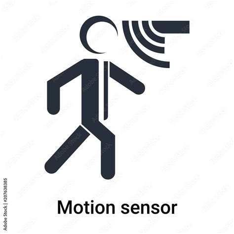 motion sensor icon vector sign  symbol isolated  white background motion sensor logo