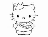Kitty Coloring Princess Coloringcrew Pages sketch template