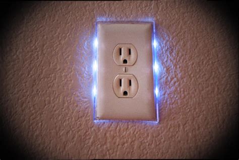 led nightlight lighted switch plate single outlet ebay