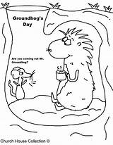 Groundhog Coloring Pages Printable Happy Ground Hog School Worksheet Underground Worksheets House Sheet Drinking Mouse Chocolate Hot Shadow Words Teachers sketch template