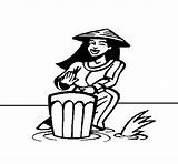 Bongo Playing Woman Coloring Bongos Coloringcrew Template sketch template