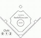 Baseball Field Template Coloring sketch template