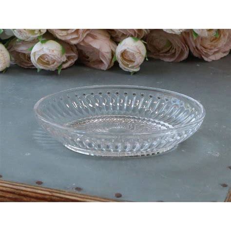 clear glass soap dish