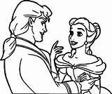 Coloring Dancing Belle Princess Disney Pages Wecoloringpage sketch template
