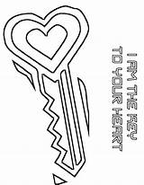Heart Coloring Key Drawing Pages Hearts Kids Roblox Colouring Lock Keys Pony Silhouette Little Adult Template Designs Symbols Getdrawings Printable sketch template