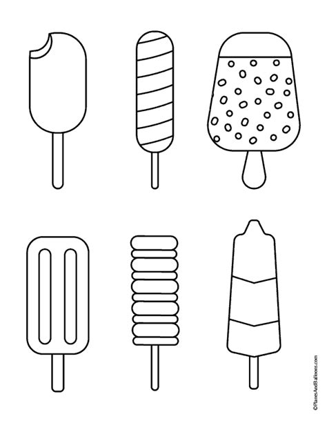 types  popsicles   white background