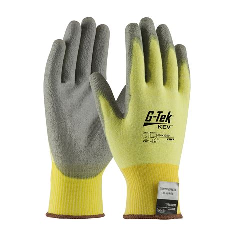 tek kev gloves kevlarlycra pu coated gloves  tek kev pu grip gloves cut resistant