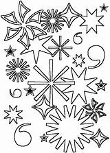 Coloring Pages July Fireworks 4th Kids Fourth Printable Color Firework Independence Colouring Vuurwerk Print Kleurplaten Adults Clipart Activity Oud Happy sketch template