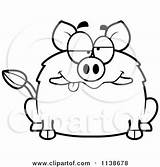 Boar Clipart Drunk Bored Cartoon Thoman Cory Outlined Coloring Vector Angry 2021 Clipartof sketch template