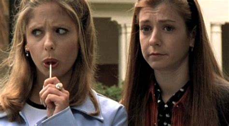 buffy the vampire slayer star uses props from the show as halloween