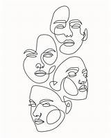 Gesichter Lineas Crayon Visage Strichzeichnung Lineart Sans Fiverr Trait No2 Linea Halime Abstrait Zeichnungen Abstracto Contour Continua Tk sketch template
