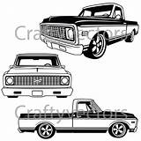 Chevy C10 1972 Lowered Oldcarfixerupper sketch template
